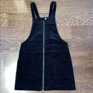 Corduroy jumper bib overall dress